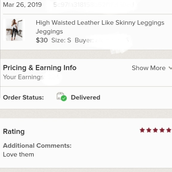 High Waisted Foux Leather Skinny Leggings - Picture 7 of 8